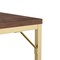Martha Stewart 23.5 in. D X 47.25 in. W X Engineered Wood, Steel, Walnut Top/Polished Brass Frame XU-M-BLK-106-BR-GLD-MS - alternate 3